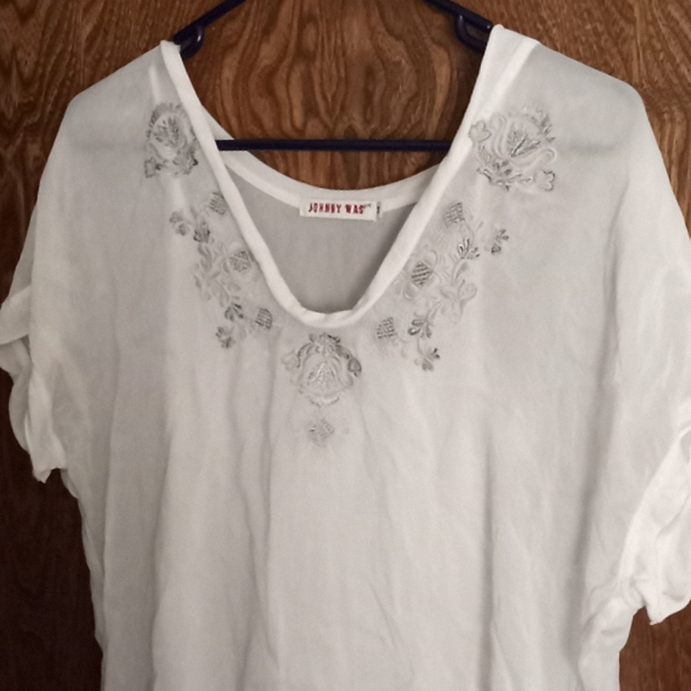 Johnny Was 2 piece layered embroidered tunic